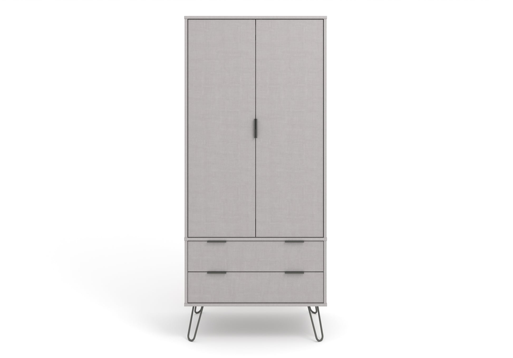 Liberty Augusta Grey Textured Finish 2 Door, 2 Drawer Wardrobe