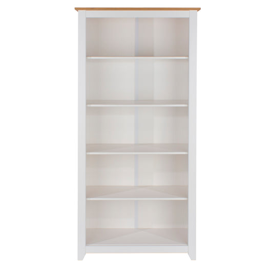 Liberty Capri Waxed Pine and White Painted Mdf Tall Bookcase