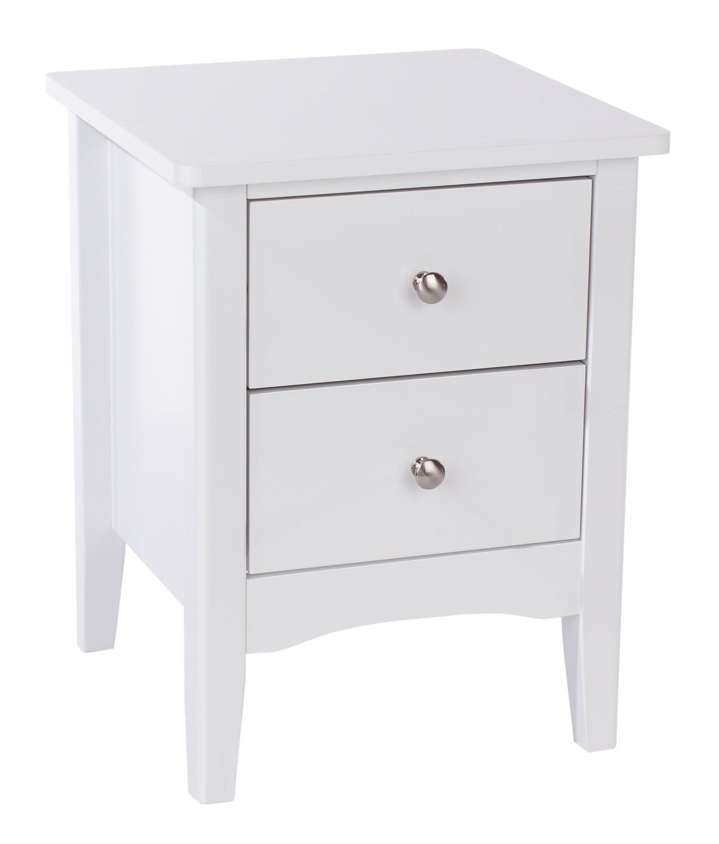 Liberty Como White Painted Mdf 2 Petite Drawer Bedside Cabinet
