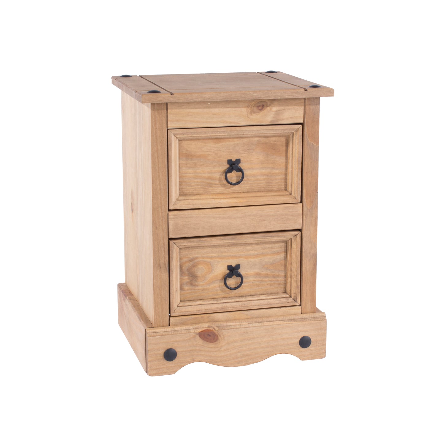 Liberty Corona Premium Waxed Pine Bedroom 2 Drawer Petite Bedside Cabinet