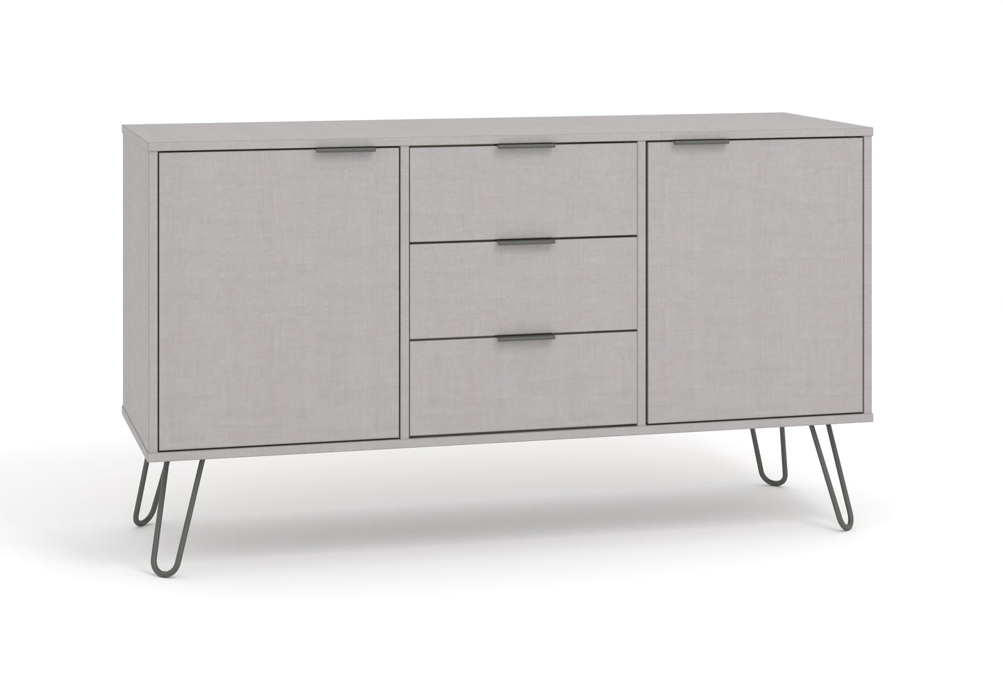 Liberty Augusta Grey Textured Finish Medium Sideboard with 2 Door, 3 Drawers