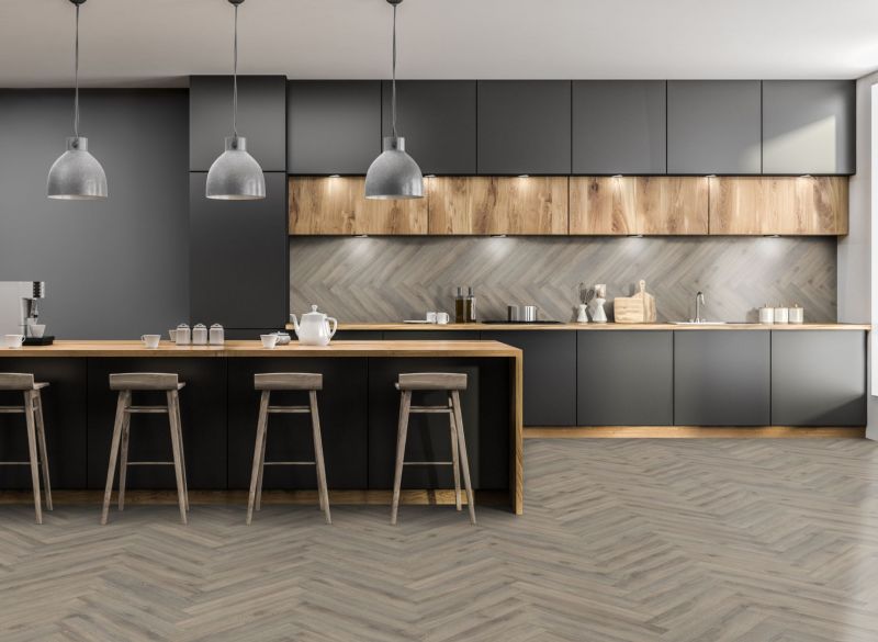 Lignum Fusion Premium 12mm Volcanic Oak Herringbone Laminate Flooring