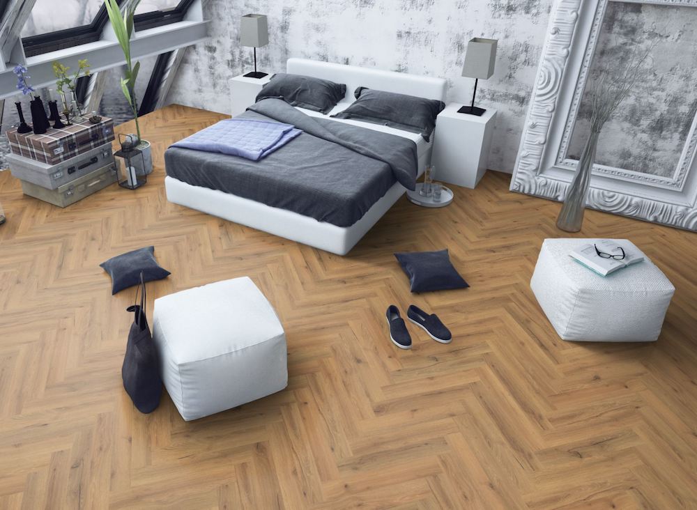 Liberty Lignum Core Ranch Oak Herringbone SPC Rigid Vinyl Flooring