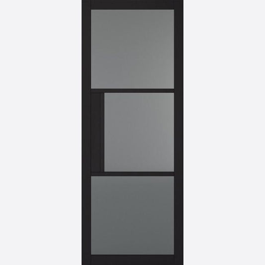 LPD Internal Black Tribeca Glazed Door With Tinted Glass