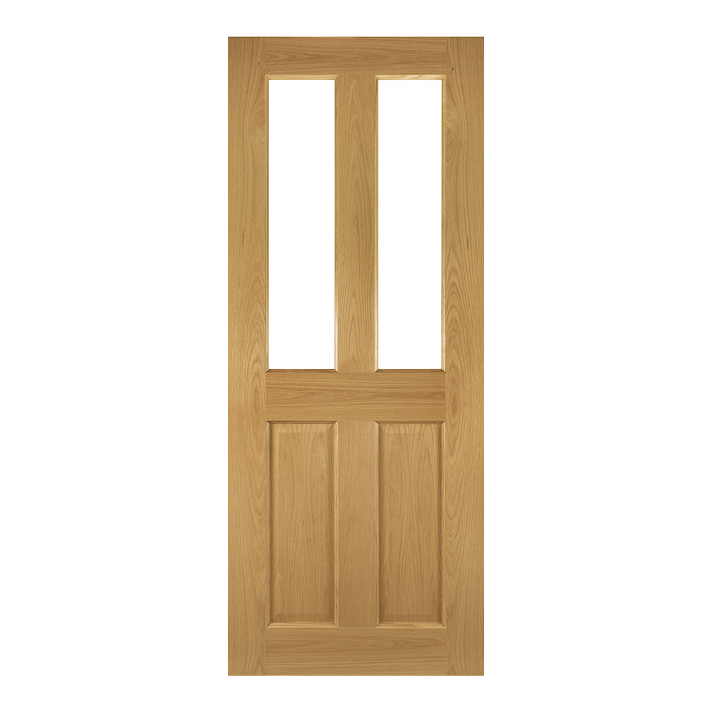 Internal Oak Bury Glazed Pre-Finished Fire Door FD30