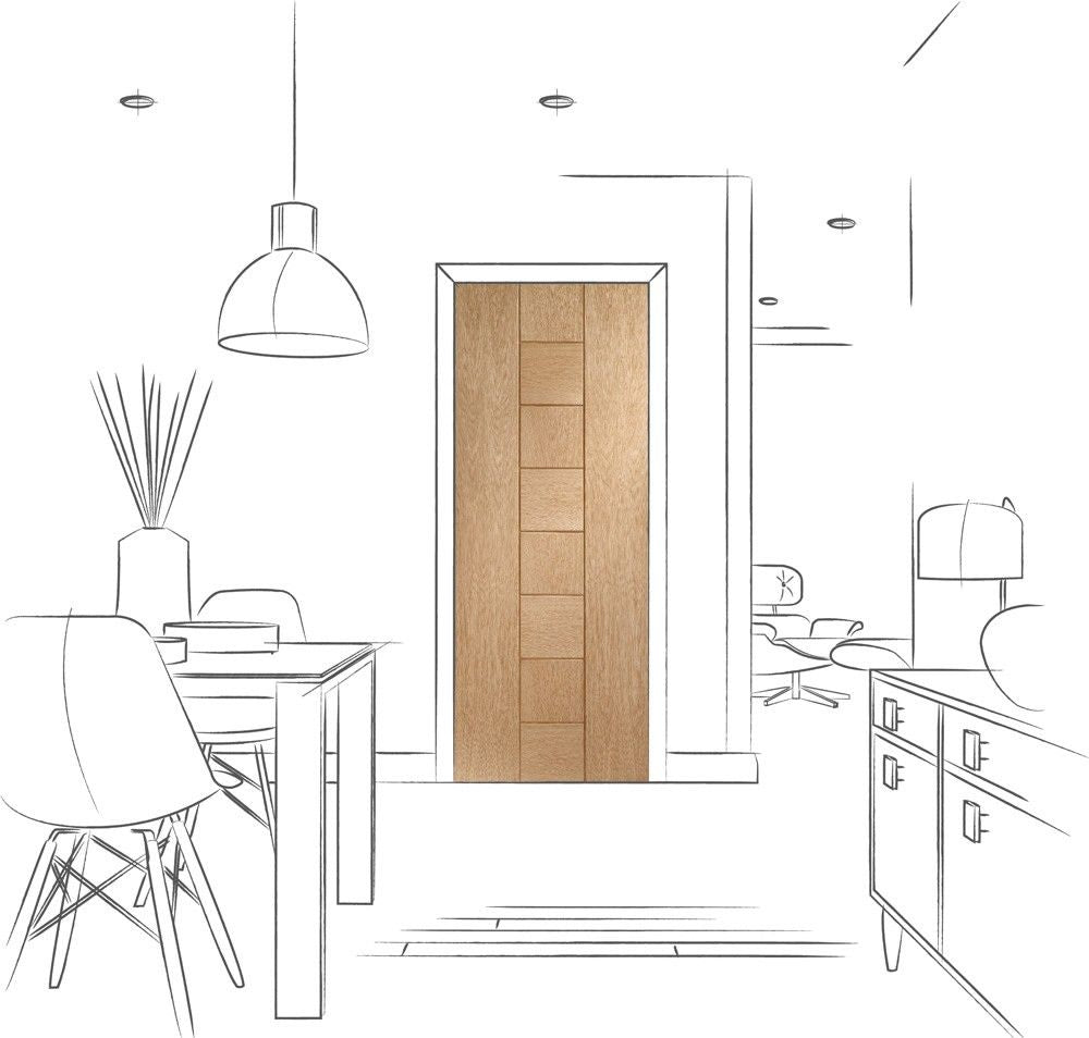 Internal Oak Messina Door