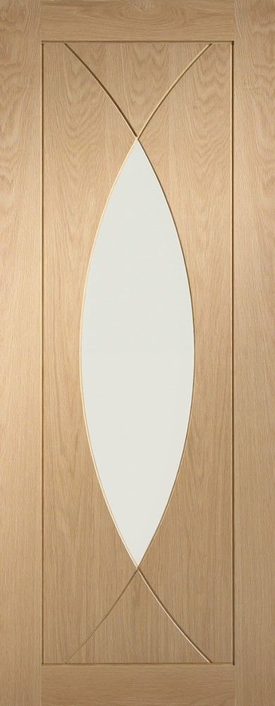 Internal Oak Pesaro Glazed Door With Clear Glass