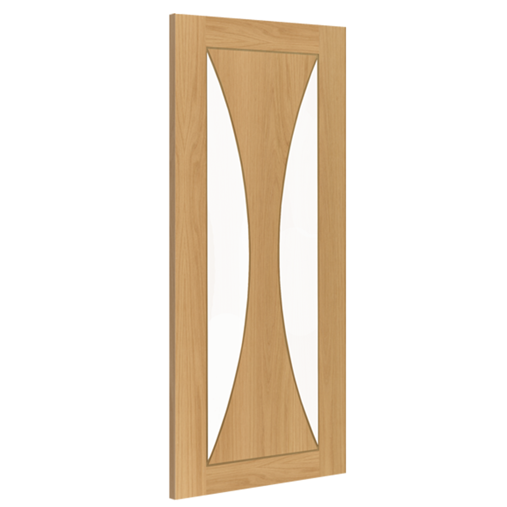 Deanta Internal Oak Sorrento Glazed Door Fully Finished