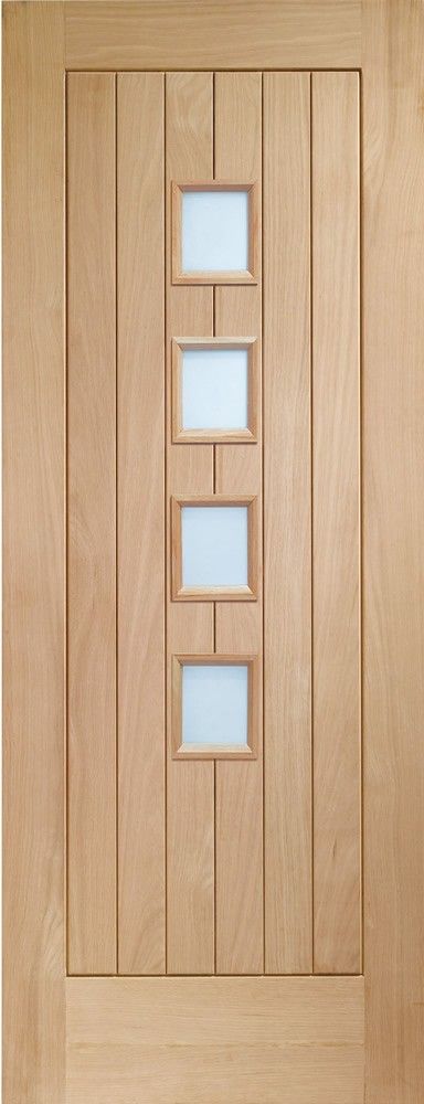 XL Joinery Internal Oak Suffolk Original 4Light Door With Obscure Glass