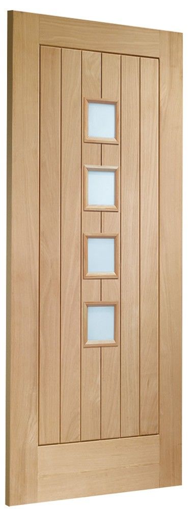 XL Joinery Internal Oak Suffolk Original 4Light Door With Obscure Glass