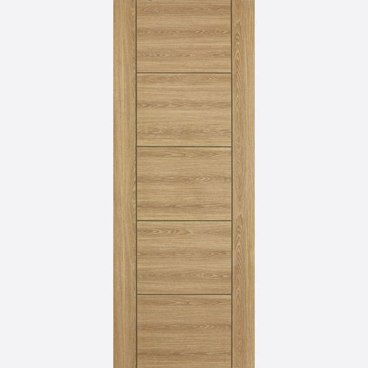 LPD Internal Oak Vancouver 5P Fire Door FD60