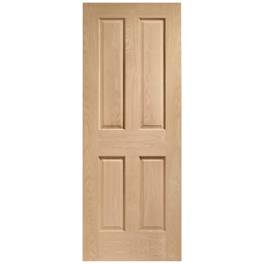 XL Joinery Prefinished Oak Victorian 4 Panel Fire Door