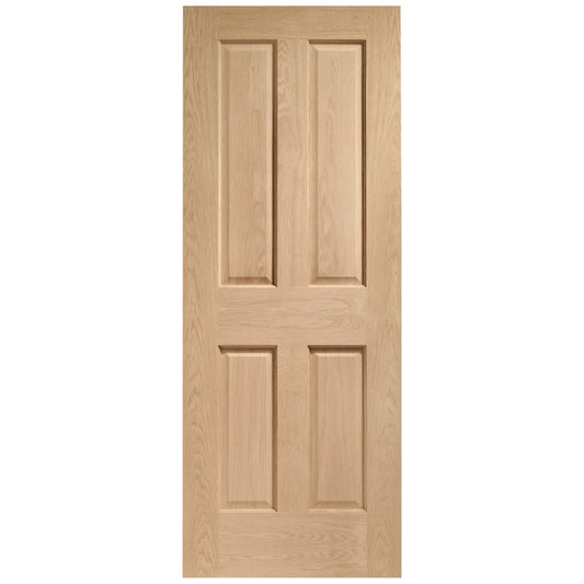 XL Joinery Prefinished Oak Victorian 4 Panel Fire Door