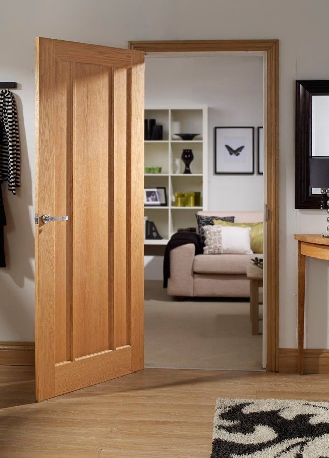 Internal Oak Worcester 3 Panel Fire Door FD30