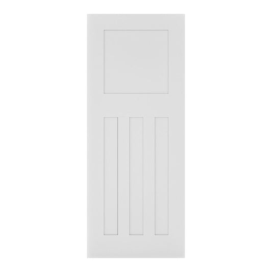 Deanta Internal White Primed Cambridge Fire Door 1930s Style