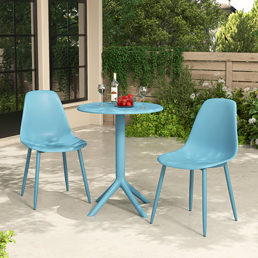 Liberty Rimini 3 Piece Cala Outdoor Bistro Table & 2 Chair Set In Blue